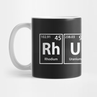 Rhubarb (Rh-U-Ba-Rb) Periodic Elements Spelling Mug